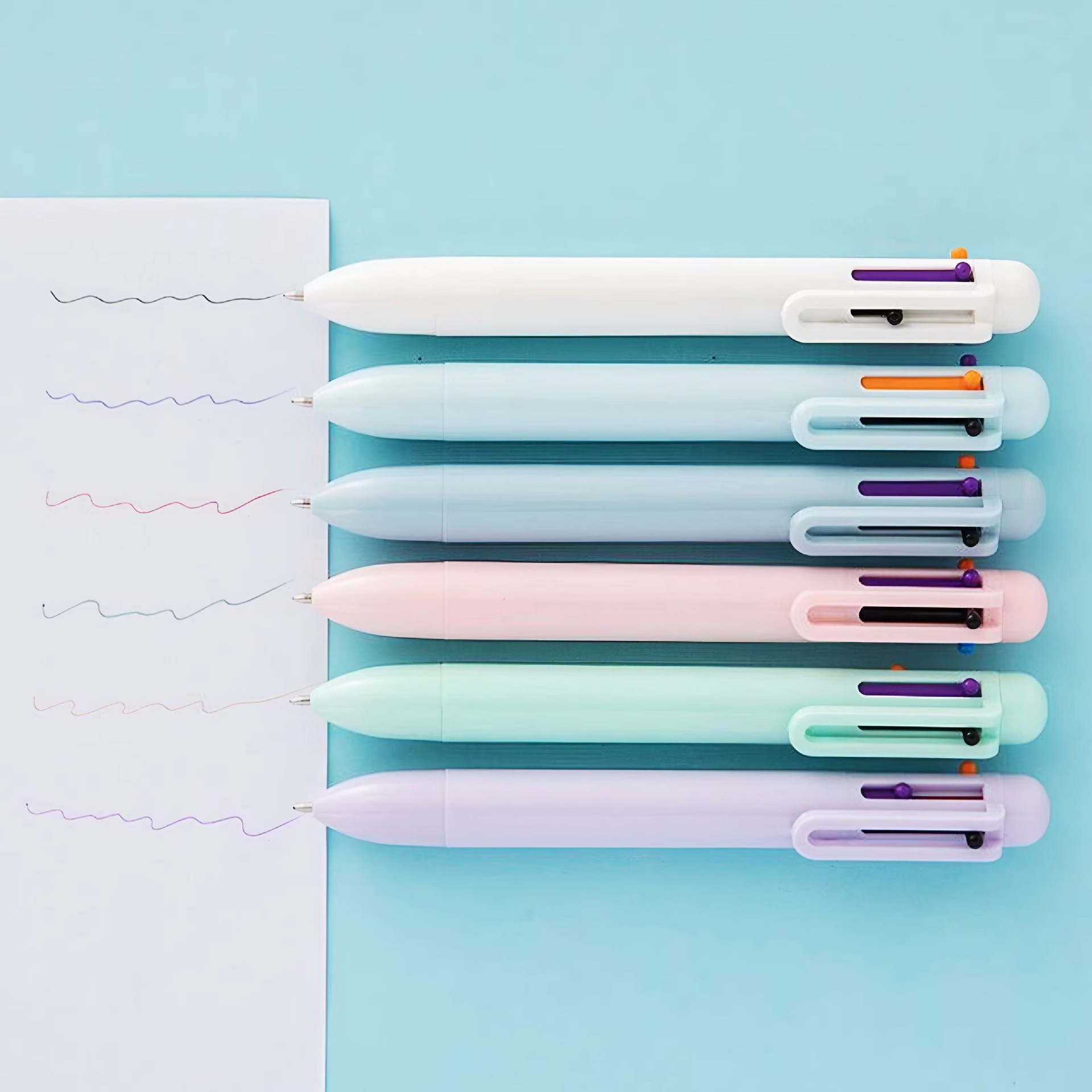 X1011-2 Wholesale Cute Stationery Multicolor Ballpoint Pens Promotion Plastic Gel Pens With Custom Logo School Office Supplies