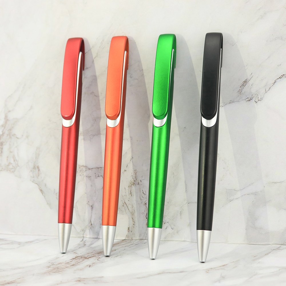Cheap Plastic Items big clip promotional pen logo promotional ballpoint pen