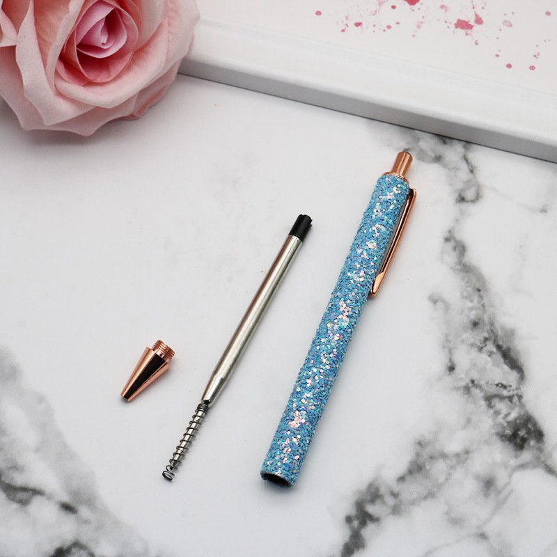 promotional high quality metal ball pen with PU material surface