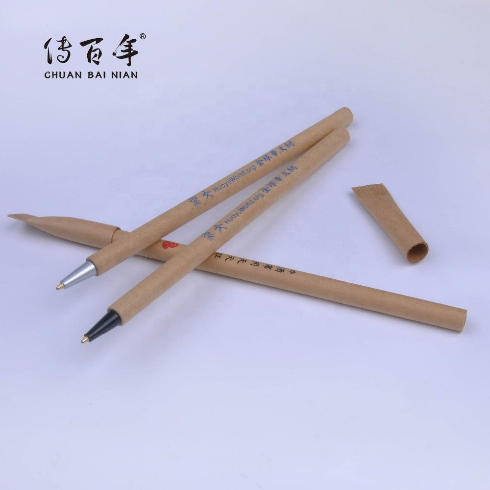 Hot sale cheap paper roll eco friendly pen with custom logo