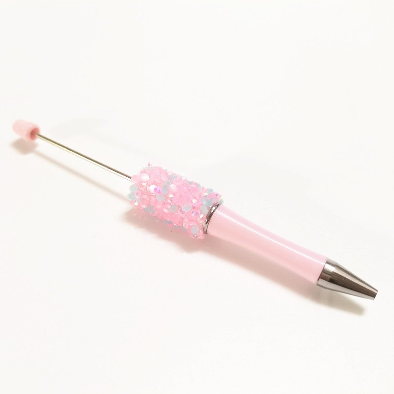 Diamond Bling Plastic Diamond DIY Pearl Rhinestone Beadable Charm Colorful Glitter Ballpoint Pen Bead Gift Pen Wedding Birthday