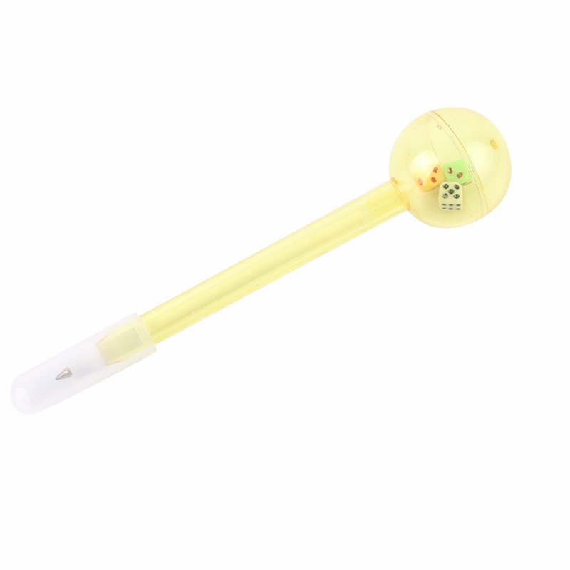 2019 hot sale creative gift dice promotion pompon pen mini Cartoon toy dice ball pen promotional plastic ballpoint pen NO.502