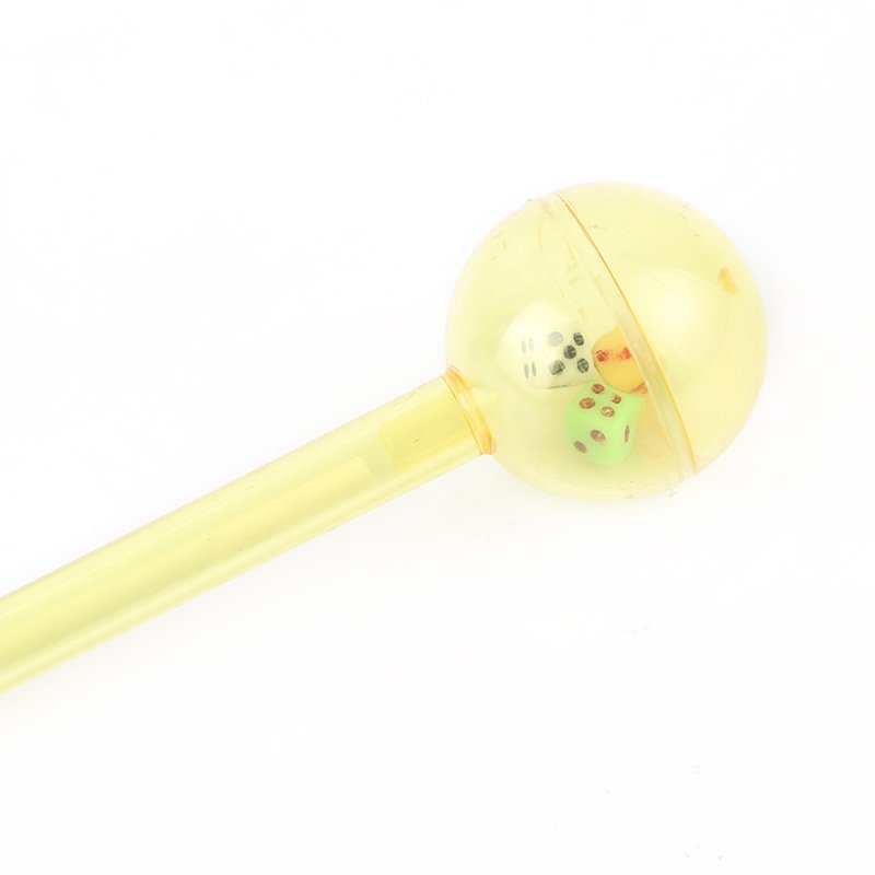 2019 hot sale creative gift dice promotion pompon pen mini Cartoon toy dice ball pen promotional plastic ballpoint pen NO.502