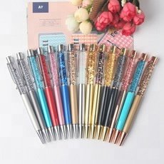 New gold foil into oil metal ballpoint pen floating oil pen factory wholesale customizable logo