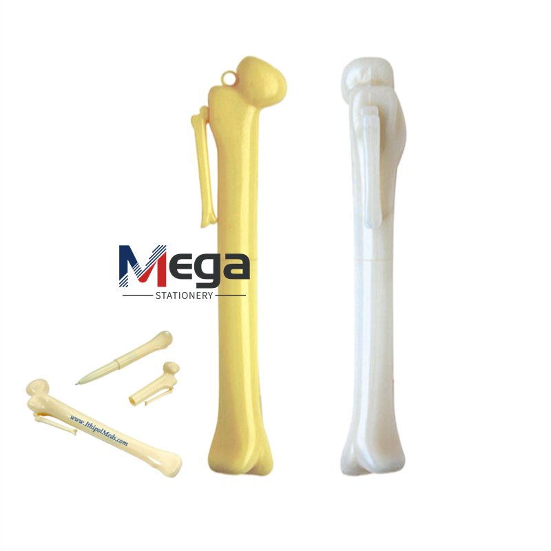 MEGA Custom Novelty Bone shape ABS ball pen 1.0mm Writing Width plastic personalized bone ballpoint pen with company logo
