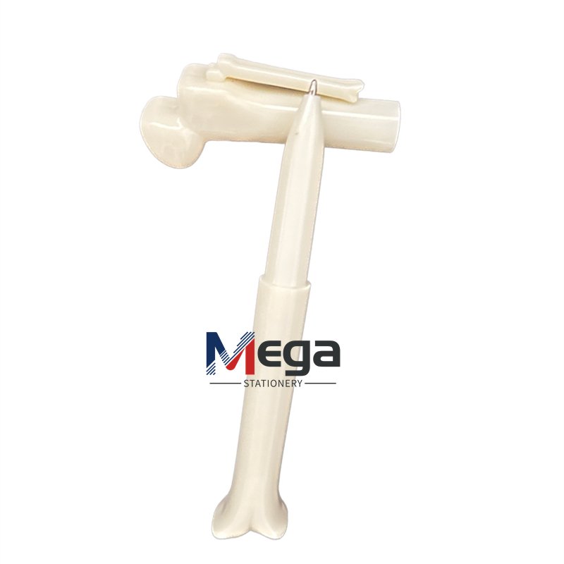 MEGA Custom Novelty Bone shape ABS ball pen 1.0mm Writing Width plastic personalized bone ballpoint pen with company logo