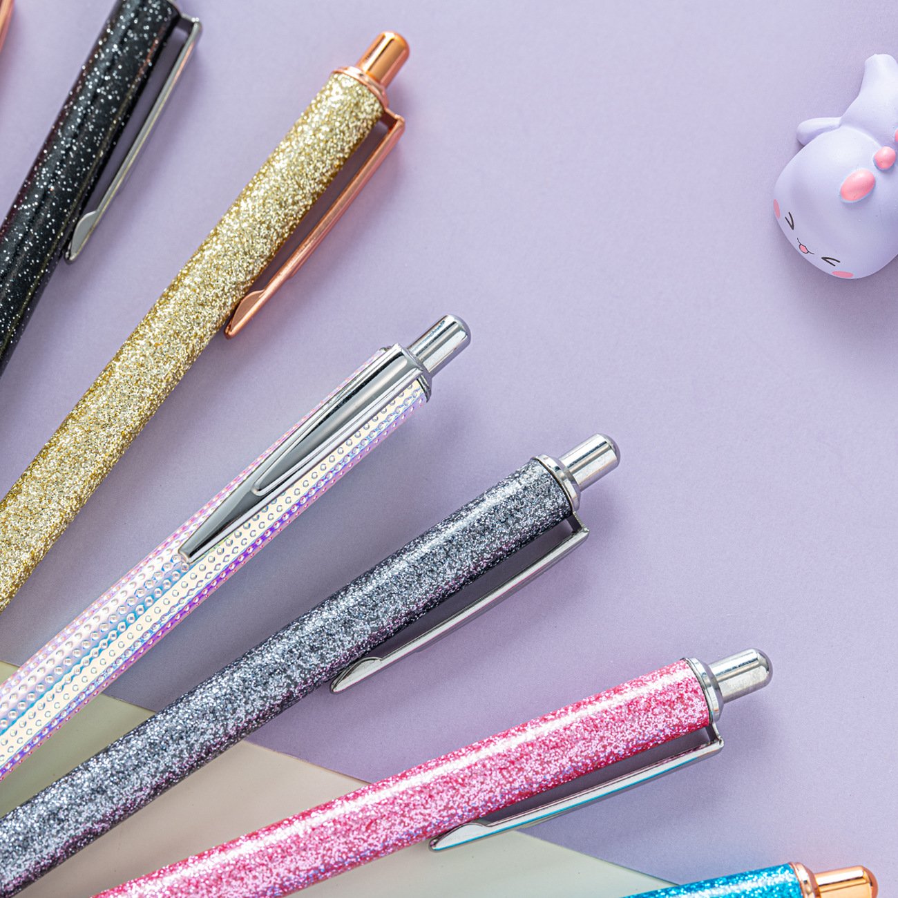 Metal Push Pen Gold Powder Ballpoint Pen Creative Gift Ballpoint Pen Custom Logo