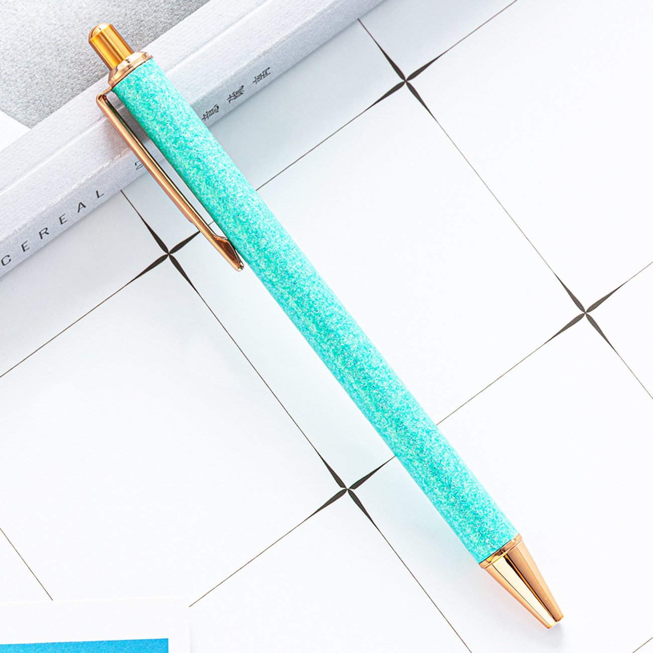 Metal Push Pen Gold Powder Ballpoint Pen Creative Gift Ballpoint Pen Custom Logo