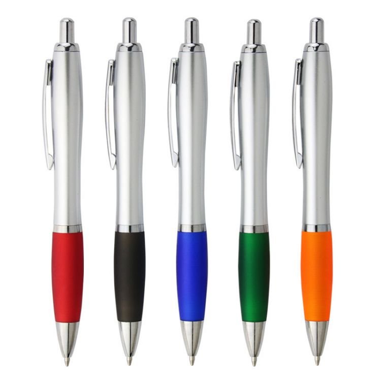 cheap promotional plastic ballpoint pens rubber grip twist advertising Touchscreen stylus pen with customized LOGO