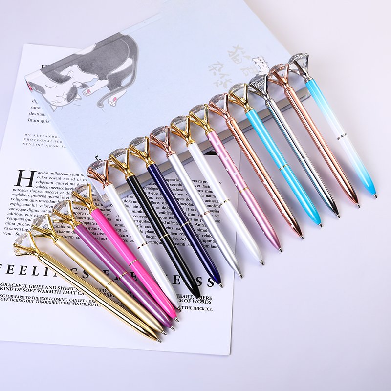 Hot Sale Multicolor Metal Custom Logo Promotional Gift Cheap Diamond Crystal Ball Pen