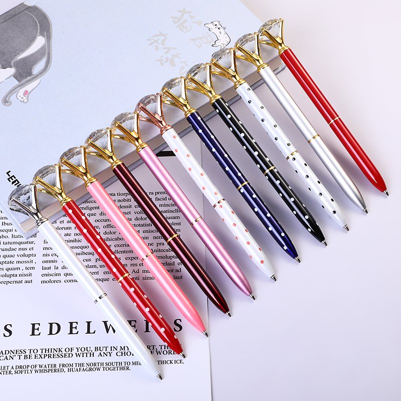 Hot Sale Multicolor Metal Custom Logo Promotional Gift Cheap Diamond Crystal Ball Pen