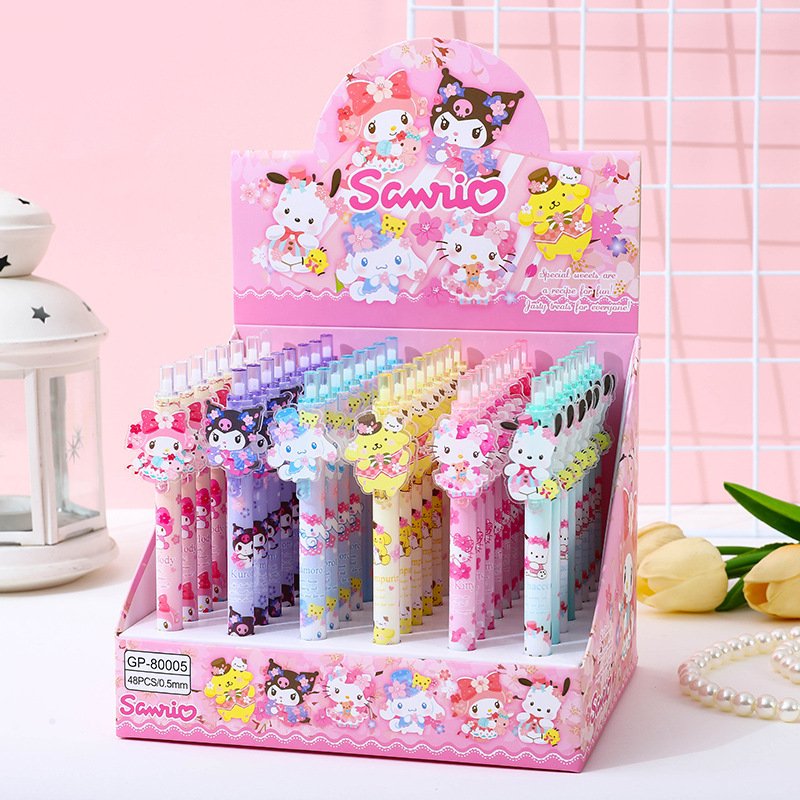 Creative Cartoon Acrylic Patch Press Pen Elf Jade Gui Neutral Pen Female High Appearance Stationery