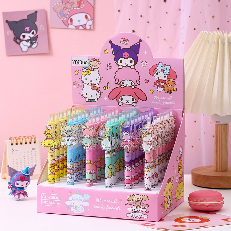 Creative Cartoon Acrylic Patch Press Pen Elf Jade Gui Neutral Pen Female High Appearance Stationery