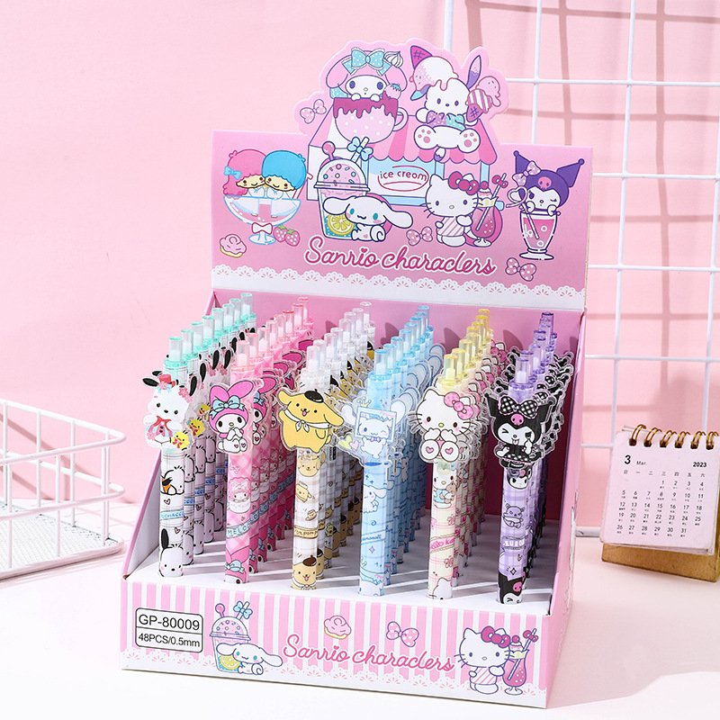 Creative Cartoon Acrylic Patch Press Pen Elf Jade Gui Neutral Pen Female High Appearance Stationery