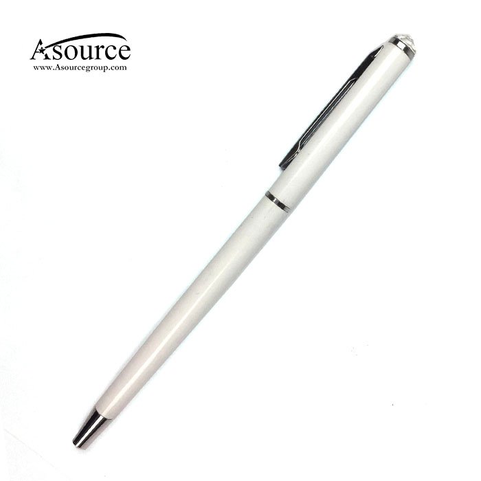 Promotional Good Quality White Metal Ballpoint Pen