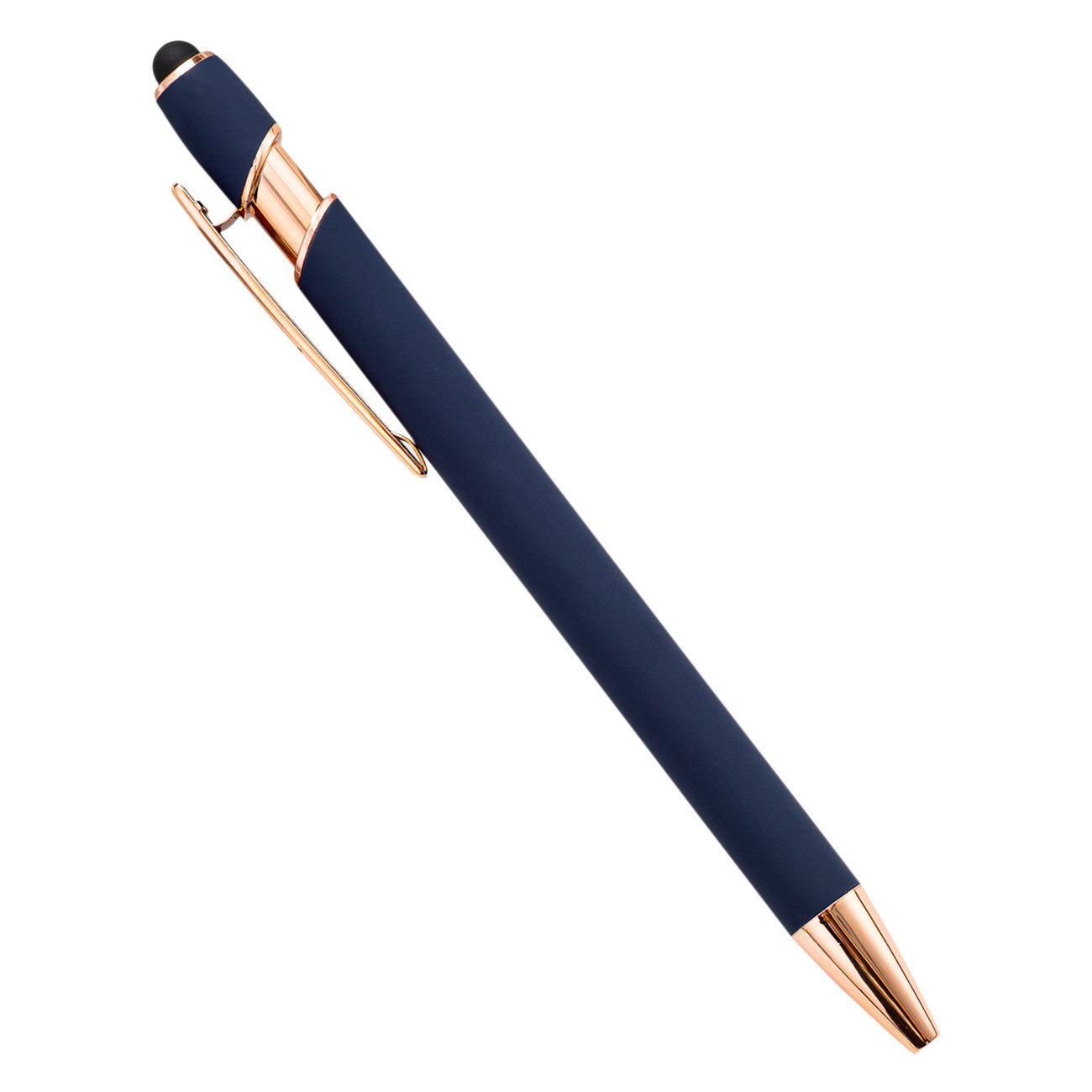 High Quality Soft Rubberized Ballpoint Pen with Stylus Tip, 2 in 1 Stylish Pen, Custom Logo Metal Stylus Pen
