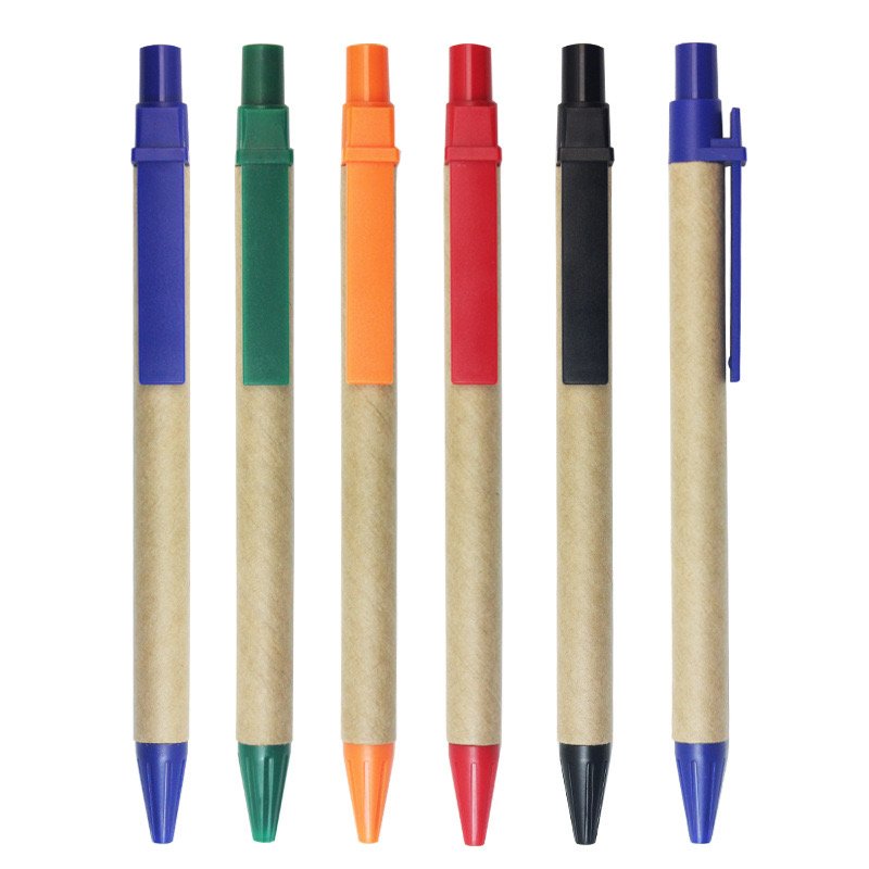 Custom logo pen made from renewable paper pen