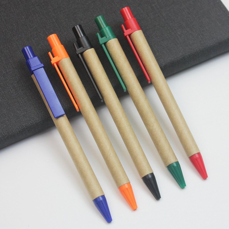 Custom logo pen made from renewable paper pen