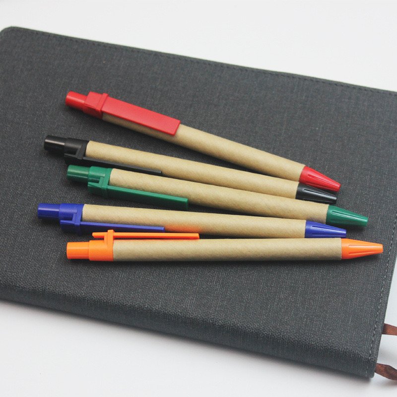 Custom logo pen made from renewable paper pen