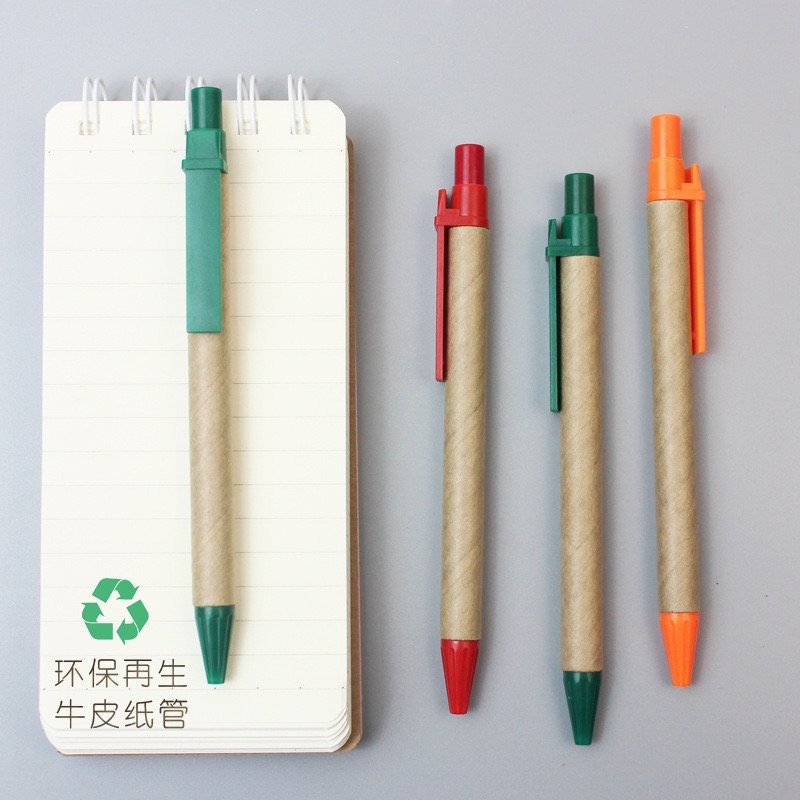Custom logo pen made from renewable paper pen