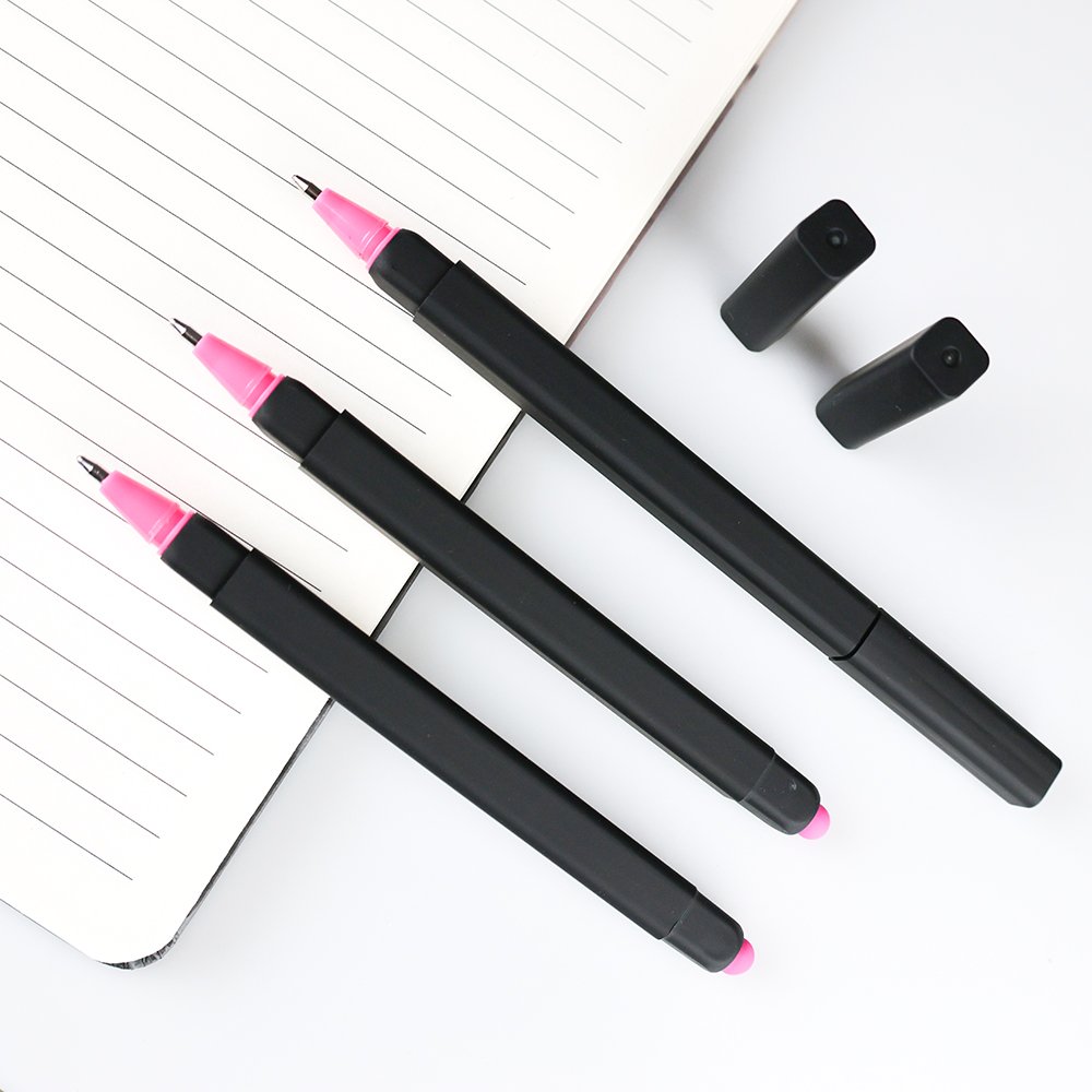 GemFully b2bchina school supplies promotional square pen roller ball pen plastic pen with touch head