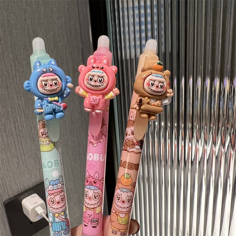 Yubon 36pc/set ins hot kawaii labubu Ballpoint Pen anime cute figure gel pen Monster office school stationery supplies wholesale