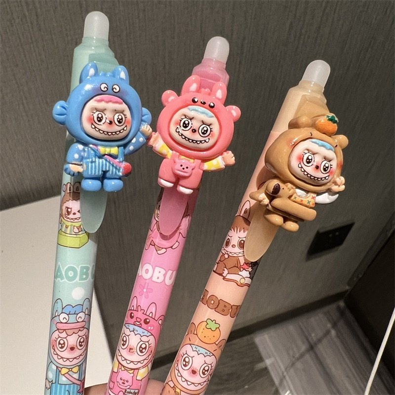 Yubon 36pc/set ins hot kawaii labubu Ballpoint Pen anime cute figure gel pen Monster office school stationery supplies wholesale