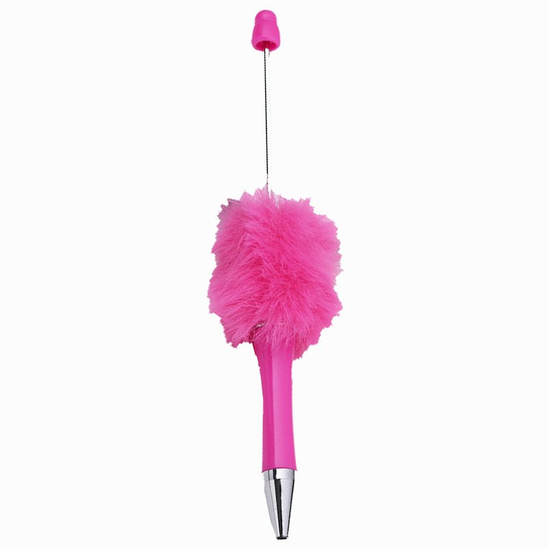Plush Bead Pen Creative DIY Plush Beaded Ballpoint Pens Cute Style Plush Stationery Office ballpoint pen