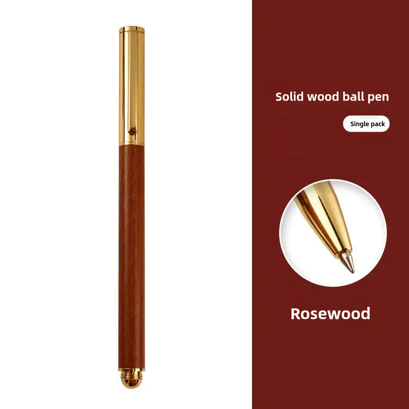 New Product MYA-0015 Stationery School Supplies Ballpoint Pen Rosewood Brass Wooden Ballpoint Pen