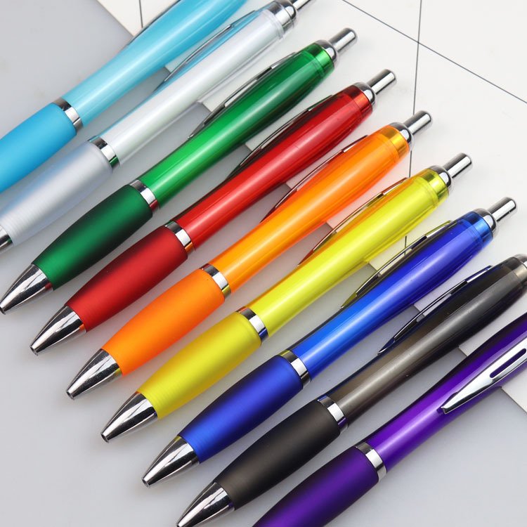 Wholesale ballpoint pen press type ballpoint pen office business, plastic advertising logo customized gourd pen