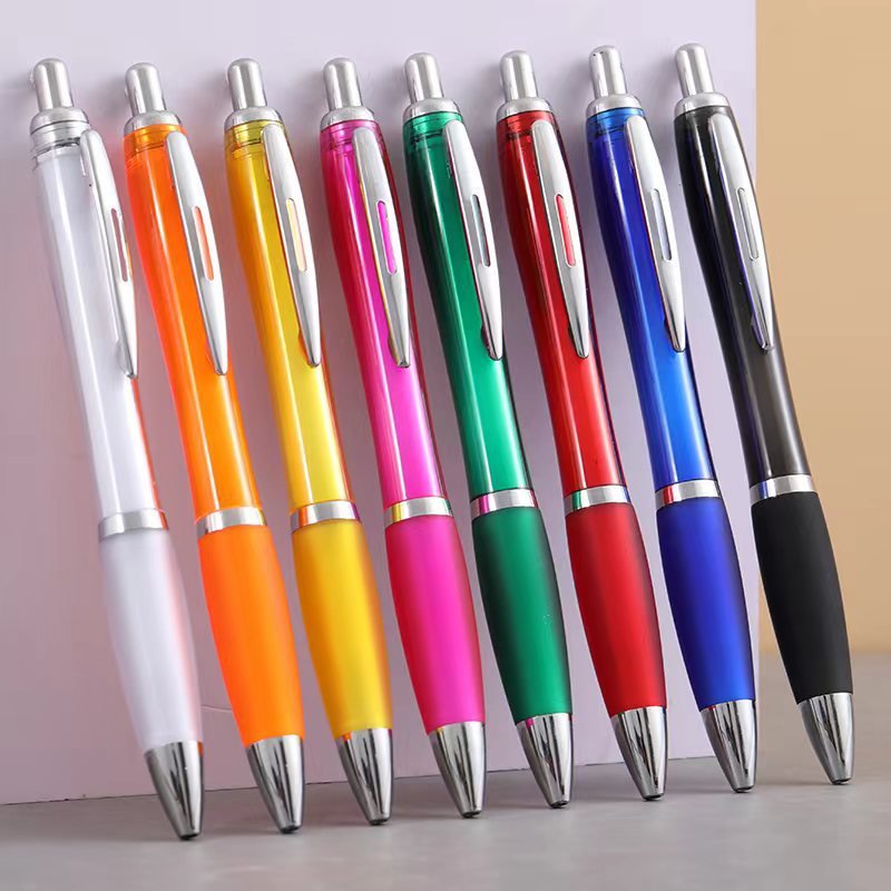 Wholesale ballpoint pen press type ballpoint pen office business, plastic advertising logo customized gourd pen