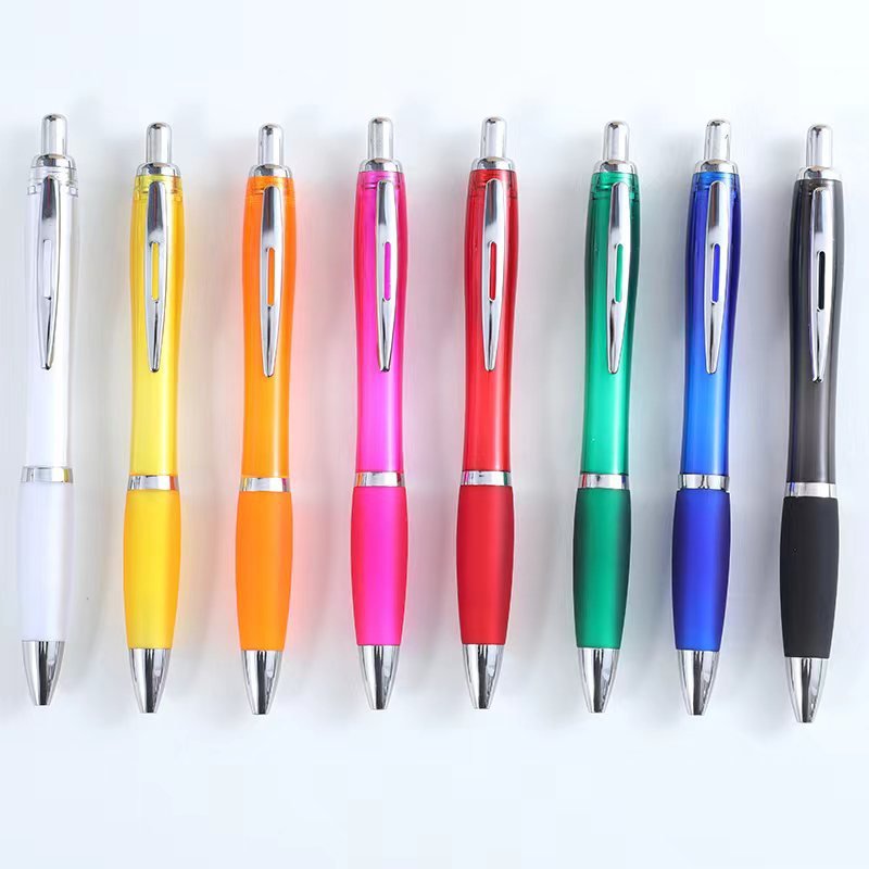 Wholesale ballpoint pen press type ballpoint pen office business, plastic advertising logo customized gourd pen