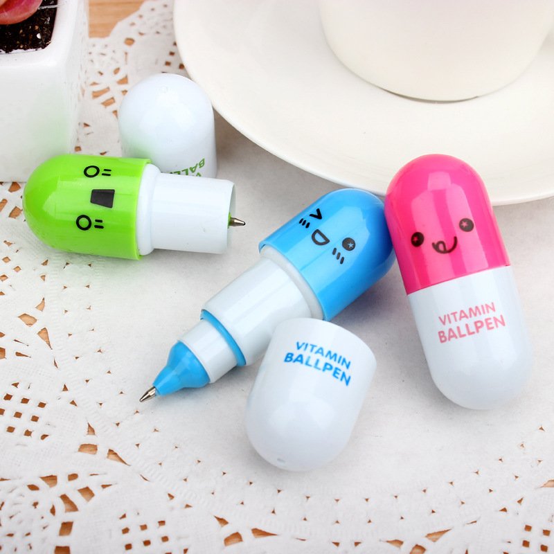 Mini Capsule Pill Pen Promotion Advertising Retractable Plastic Ballpoint Pen