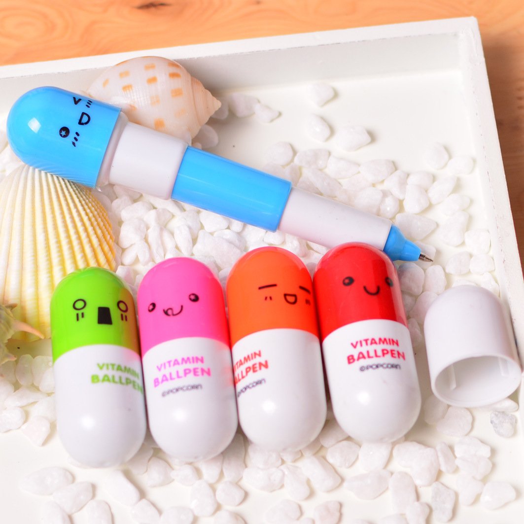 Mini Capsule Pill Pen Promotion Advertising Retractable Plastic Ballpoint Pen