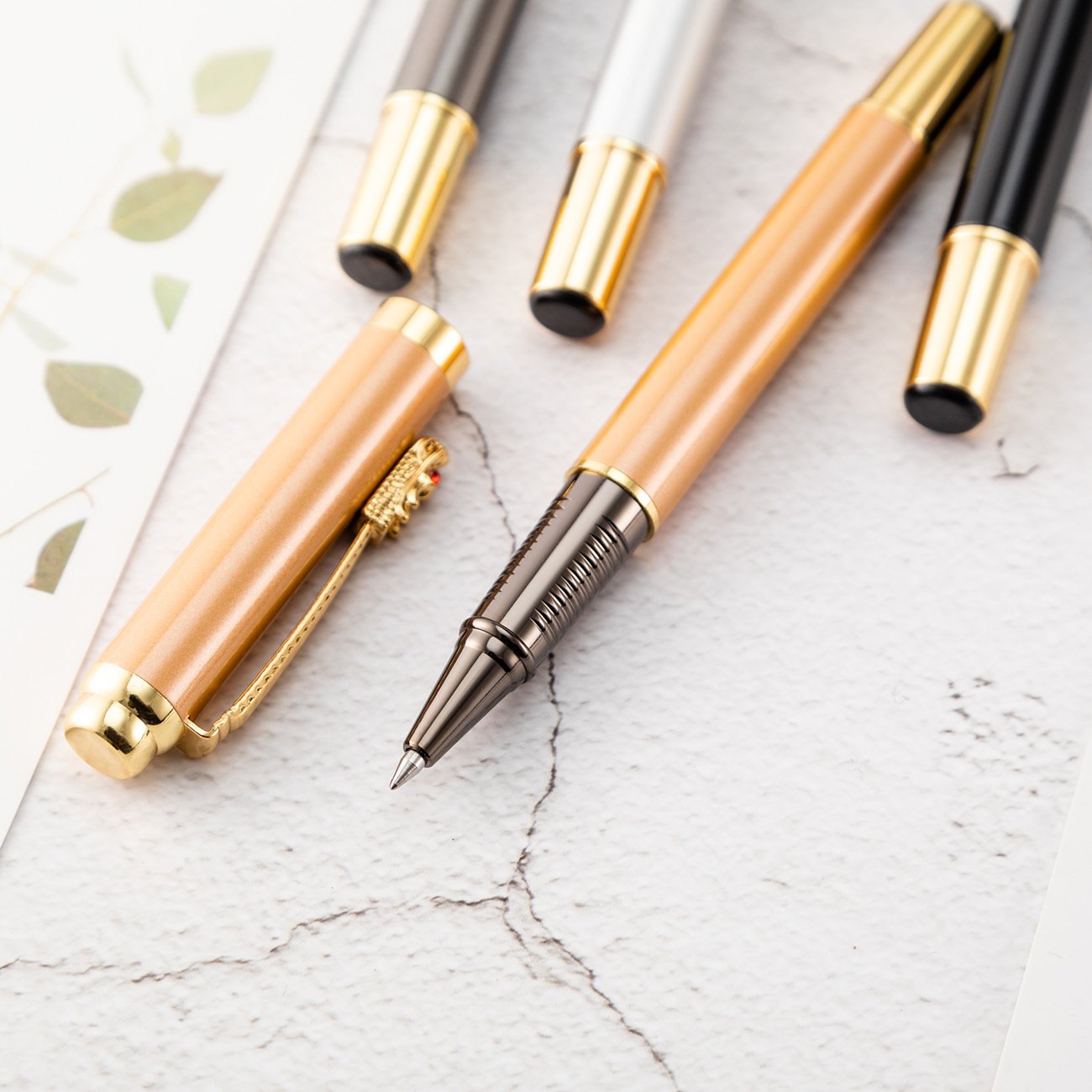 2025 Best Promotional Gift Office Metal Pen Luxury Rollerball Pen Customized Laser Logo Metal Pen