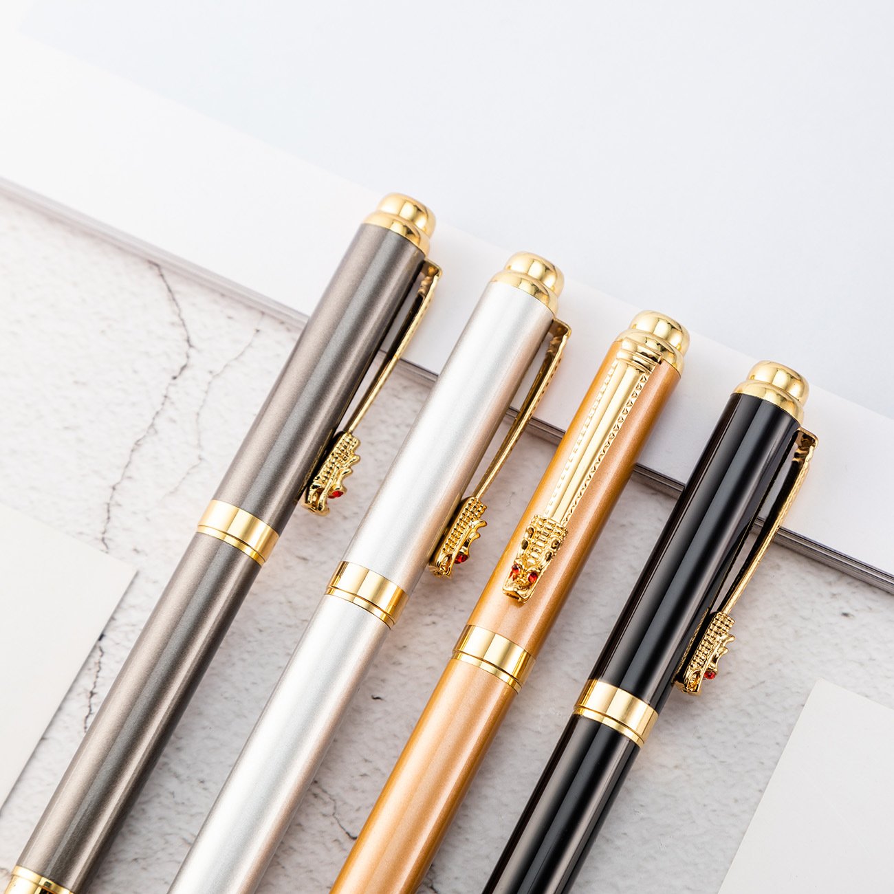 2025 Best Promotional Gift Office Metal Pen Luxury Rollerball Pen Customized Laser Logo Metal Pen
