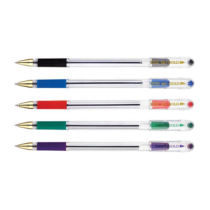 Custom Logo German Ink Comfortable Rubber Grip Plastic Ballpoint Pen For Sale