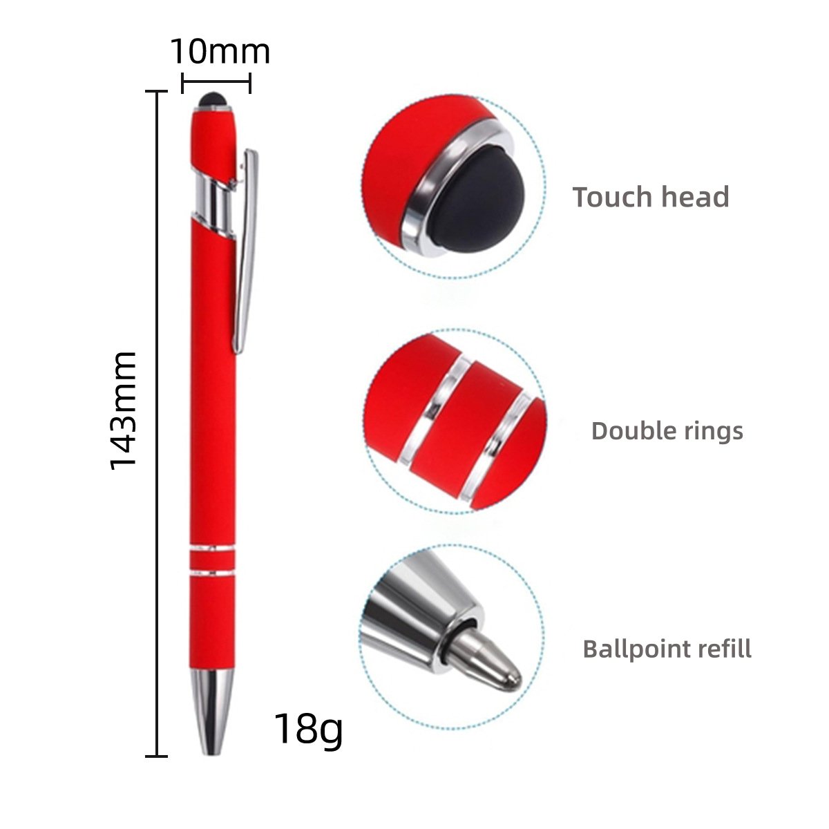 Jovesun Factory wholesale Ballpoint Pen hard tip school stationery metal pen for notes taking