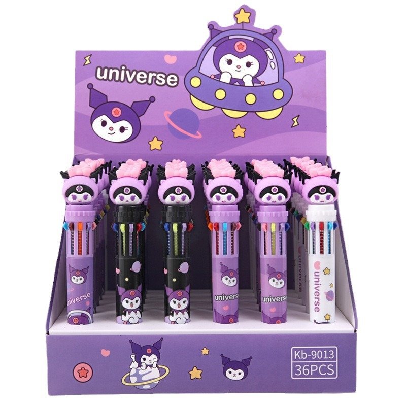Ruunjoy sanrioed ballpoint pen set 24pcs set Cartoon Student gift creative Stationery hello kt pachacco pen set children gift