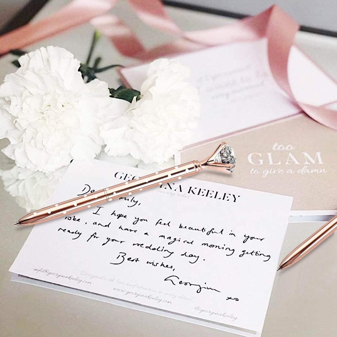 Promotional diamond ballpoint pen custom name wedding bride gift pens present giveaway metal pen manufacturer