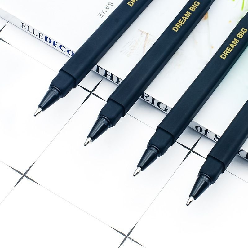 stock high quality gold clip square Promotional plastic ballpoint pen rubber finished hotel stationery Customized custom logo