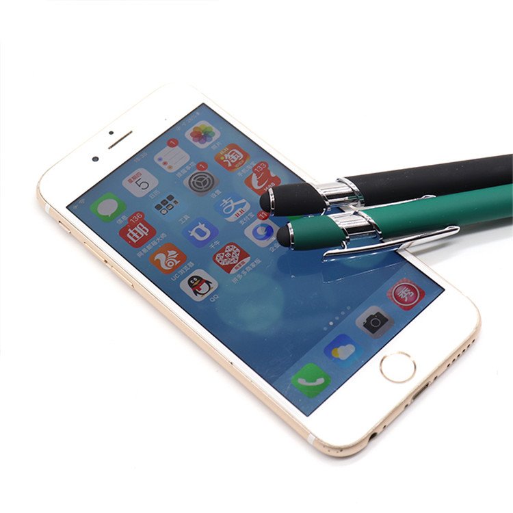 2023 Promotion Advertising Gift 2 in 1 Ballpen Stylus Screen Ballpoint Pen Factory Delivery Metal Pen With Custom Logo