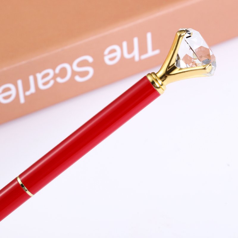 Factory Direct Supply advertising Metal Heart Shape Diamond Gift Ball Pen Customized Logo New Design Creative