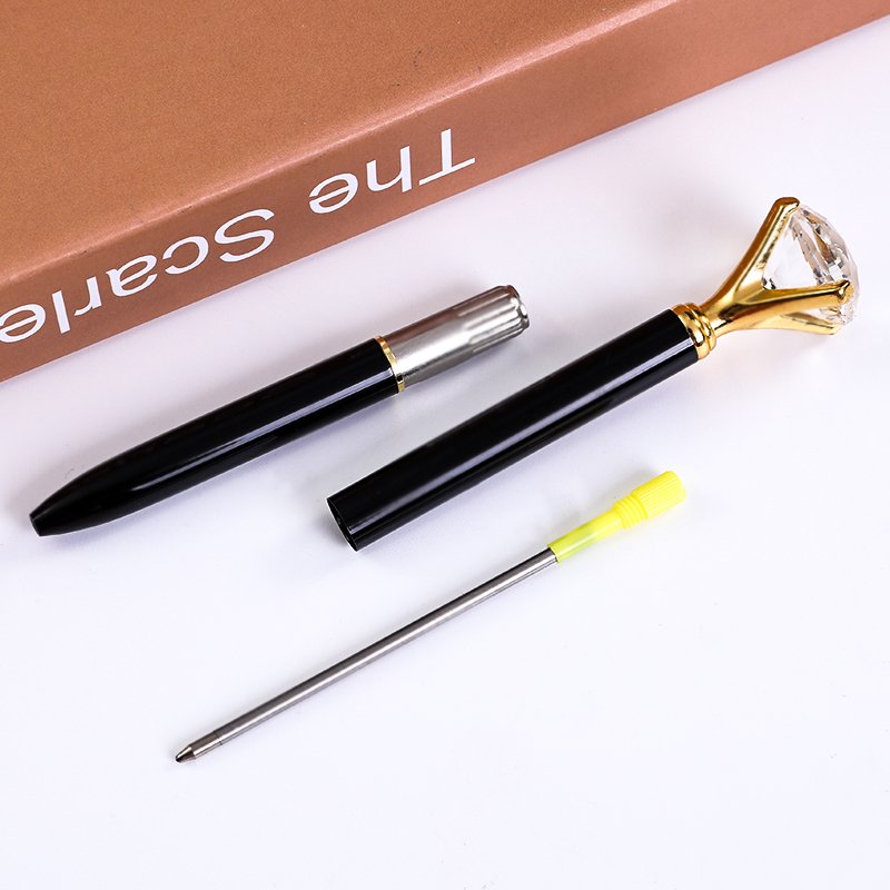 Factory Direct Supply advertising Metal Heart Shape Diamond Gift Ball Pen Customized Logo New Design Creative