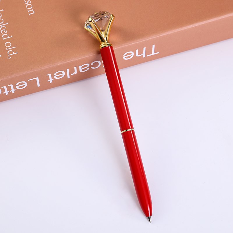 Factory Direct Supply advertising Metal Heart Shape Diamond Gift Ball Pen Customized Logo New Design Creative