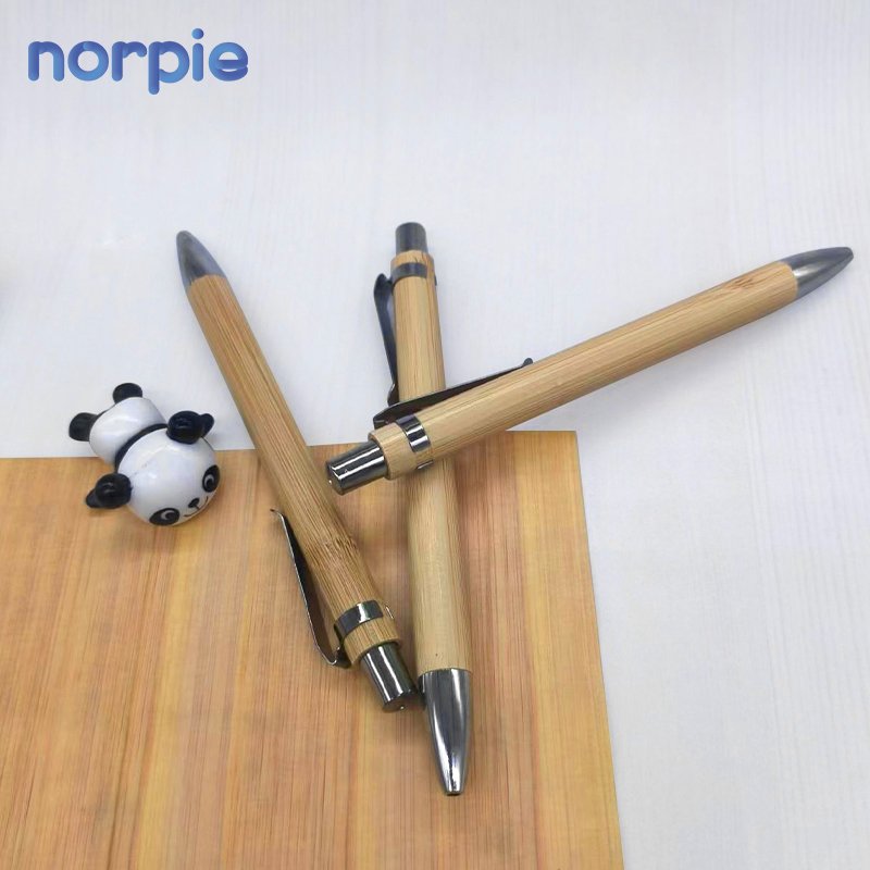 Personalized Customized Bamboo Ball Pen Office School Business pen Laser Blank Bamboo ballpoint pen with clip