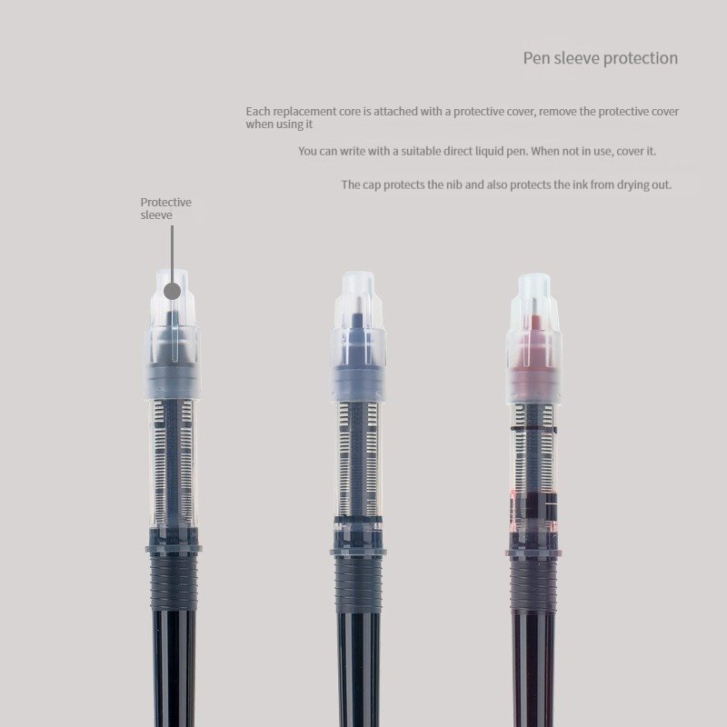 Deli S859 High quality Straight Liquid Quick Drying Ballimony 0.5mm Black Full Needle Office Pen