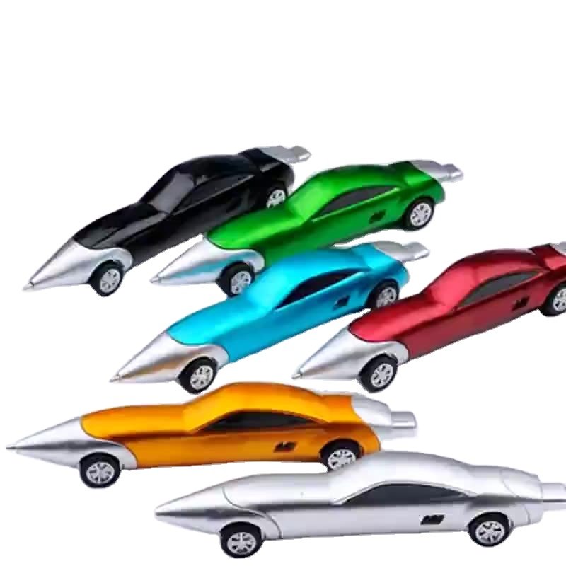 Novelty Advertising Cool motorcycle toy Gifts auto play race car fancy shape cheap ball pens For Kids
