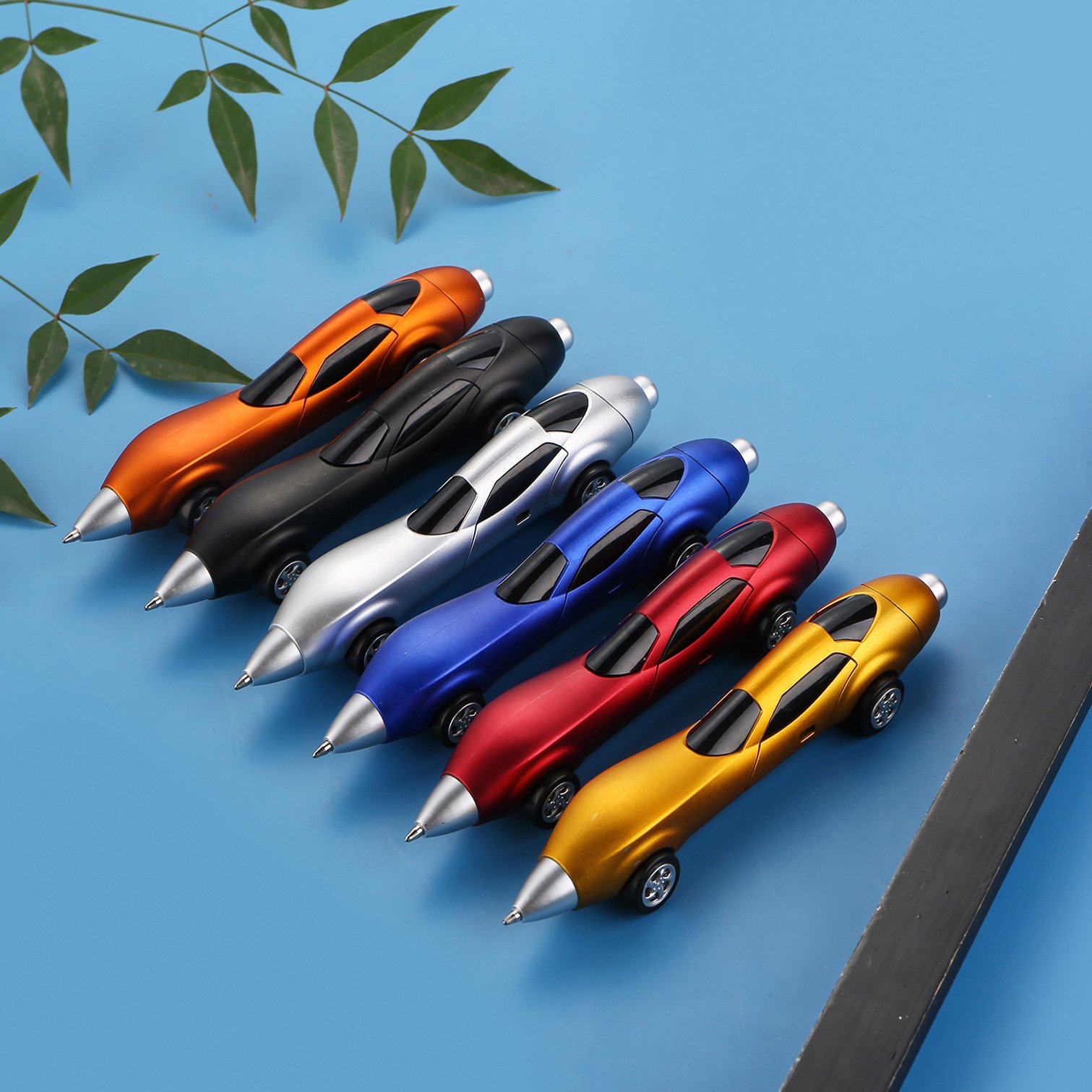 Novelty Advertising Cool motorcycle toy Gifts auto play race car fancy shape cheap ball pens For Kids
