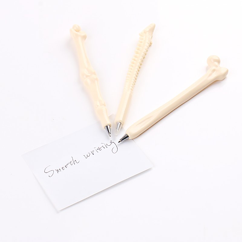Novel and peculiar modeling promotional gift pen bone modeling skull bone pen irregular shape ballpoint pen for kids